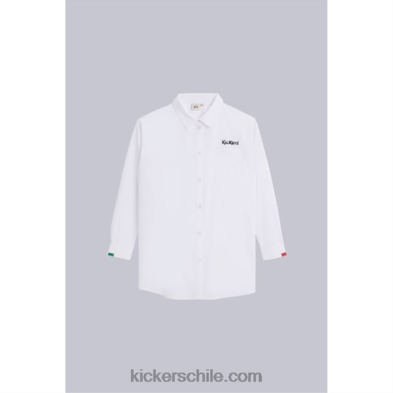 Kickers camisa vestido blanco 4PZ0T1049 unisexo