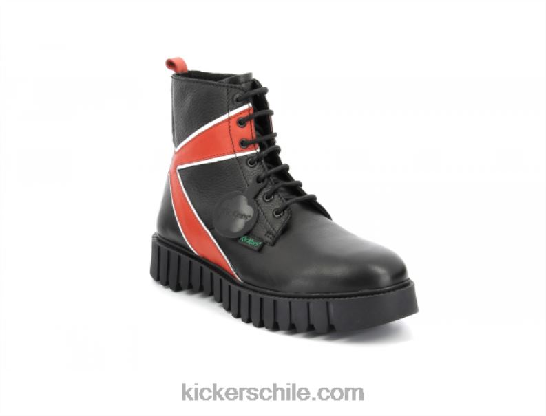 Kickers patada fabulosa negro rojo 4PZ0T358 hombres