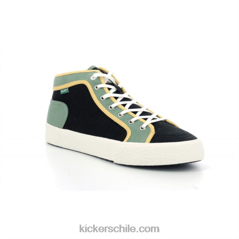 Kickers arveiler negro verde 4PZ0T315 hombres