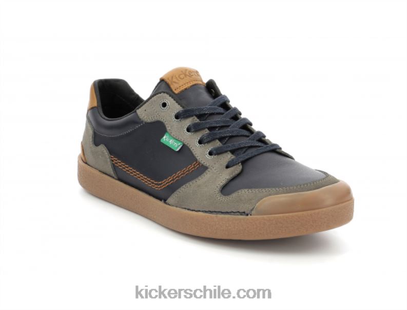 Kickers patada trigolo beige azul marino 4PZ0T319 hombres