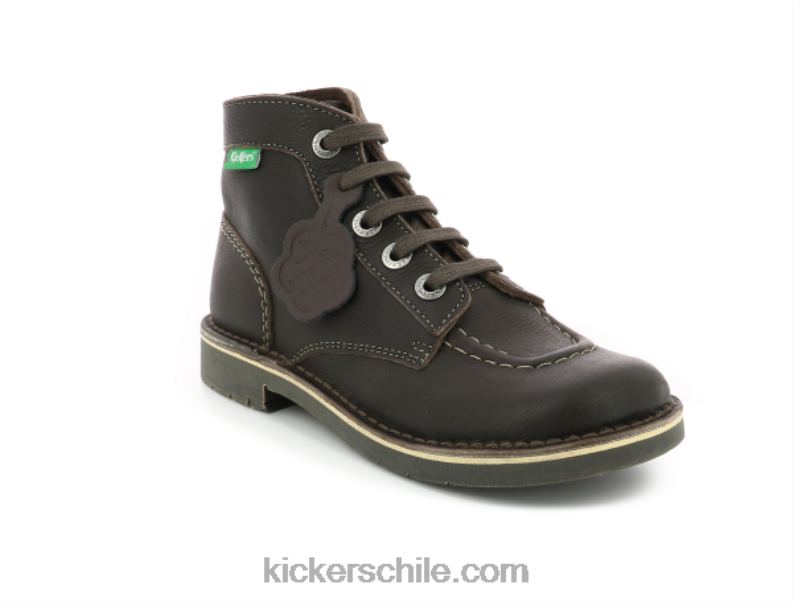 Kickers kick col dk brown con costura permanente 4PZ0T222 mujer