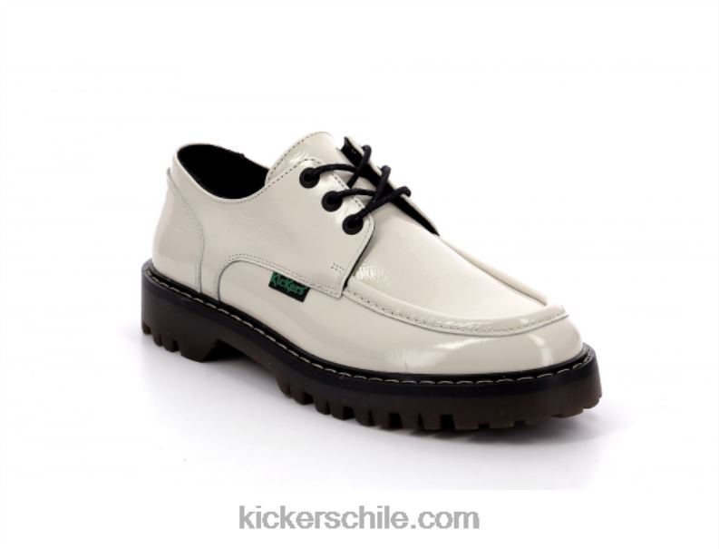 Kickers kick decklow charol blanco roto 4PZ0T145 mujer