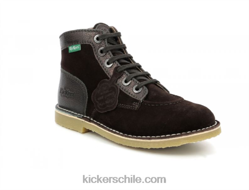 Kickers kicklegend marrón oscuro 4PZ0T274 mujer