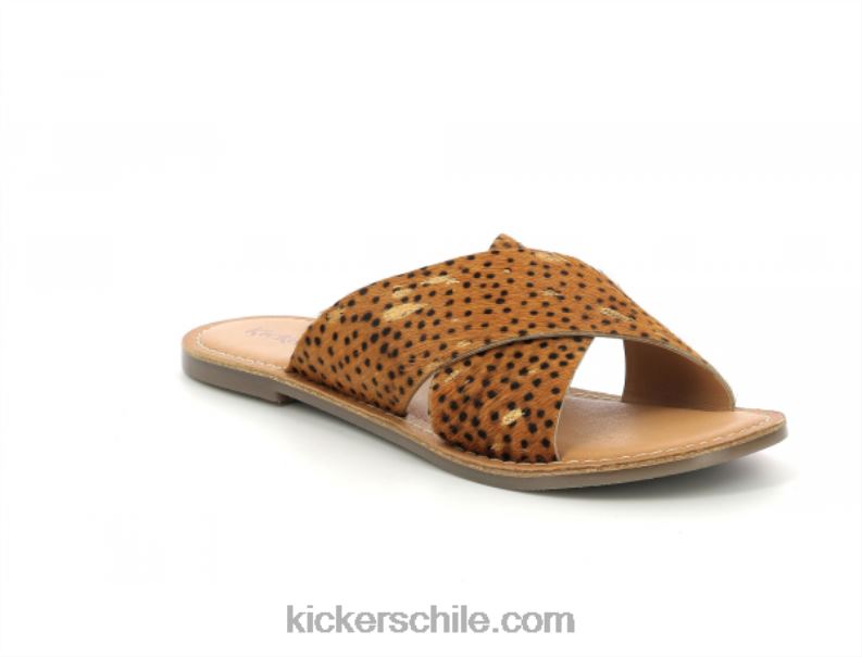 Kickers diaz-2 camel negro dorado moteado 4PZ0T110 mujer