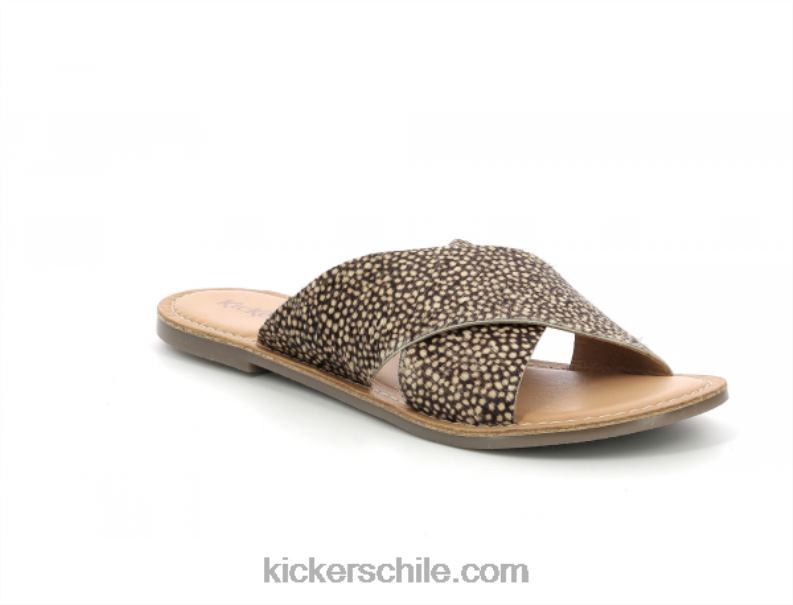 Kickers diaz-2 negro beige moteado 4PZ0T36 mujer