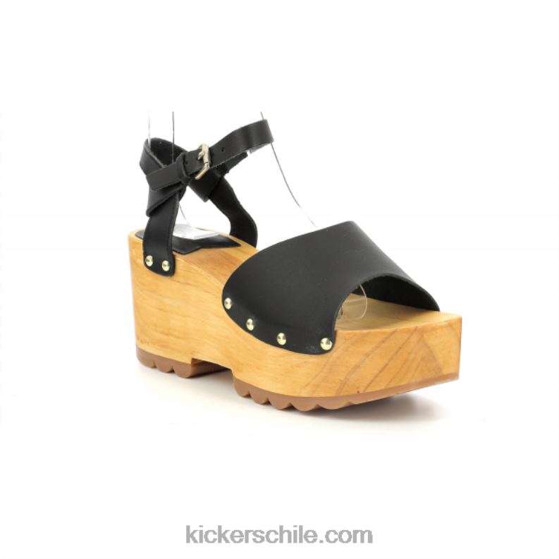 Kickers kick cuña sabio negro 4PZ0T27 mujer