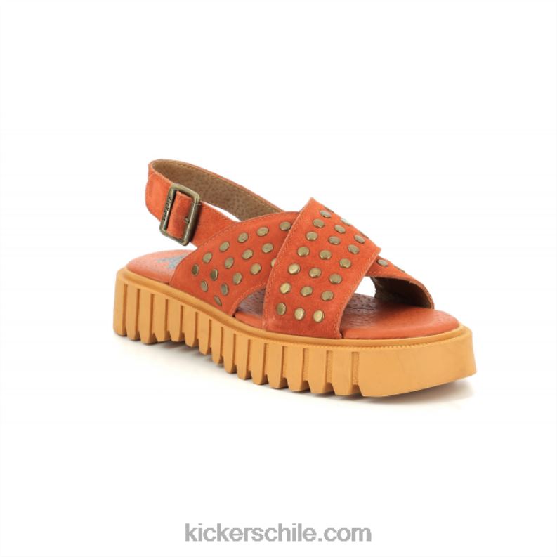 Kickers patada hecho ladrillo naranja 4PZ0T46 mujer