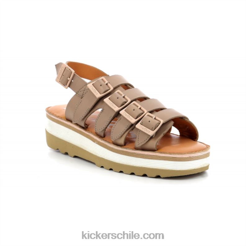 Kickers patada hola soleado beige claro 4PZ0T106 mujer