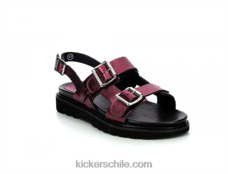 Kickers rojo neoverano metalizado 4PZ0T112 mujer