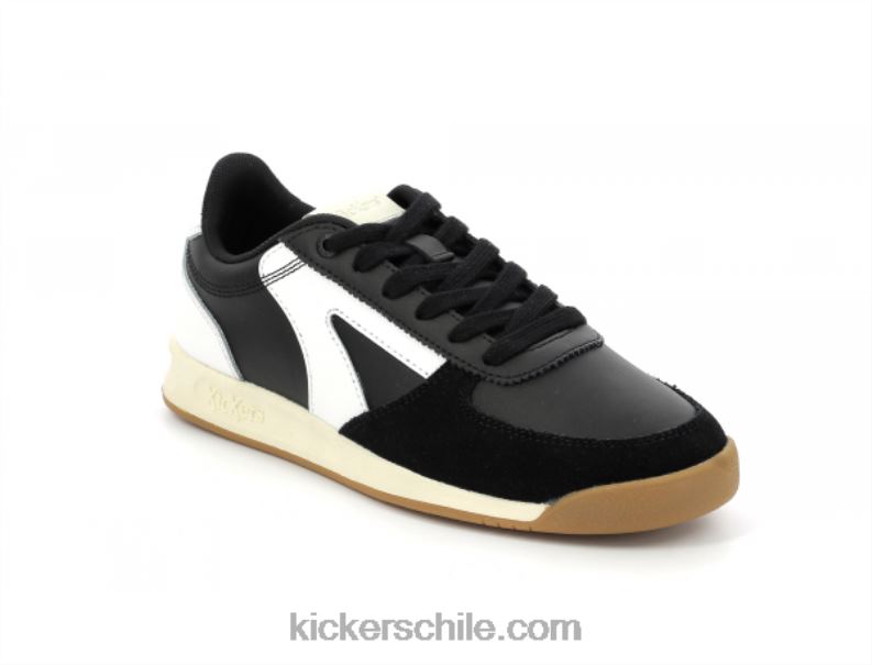 Kickers patada krack negro blanco 4PZ0T179 mujer