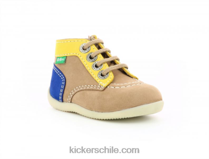 Kickers bonzip-2 beige claro 4PZ0T885 niños