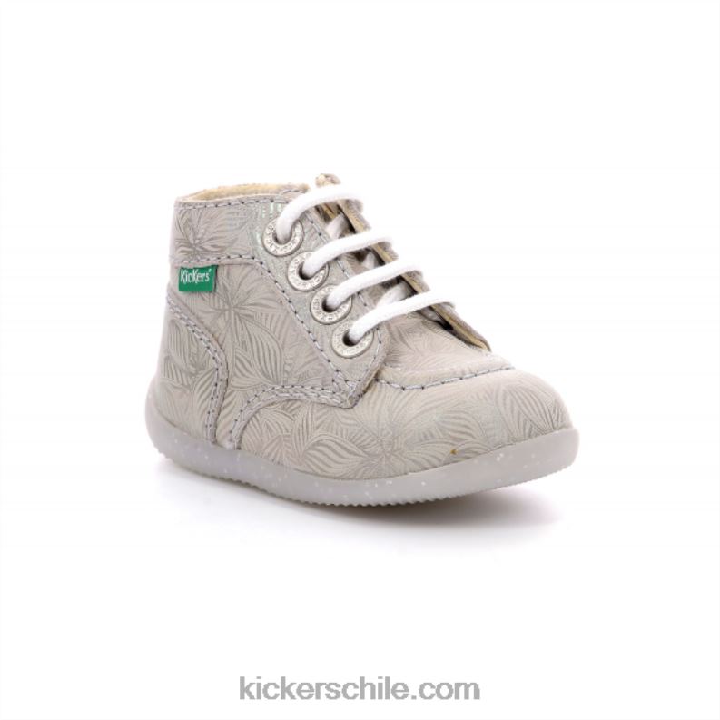 Kickers bonzip-2 beige claro iridiscente 4PZ0T875 niños