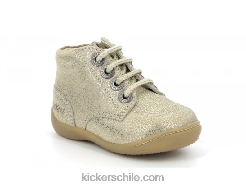 Kickers gulyflow beige metalizado 4PZ0T893 niños