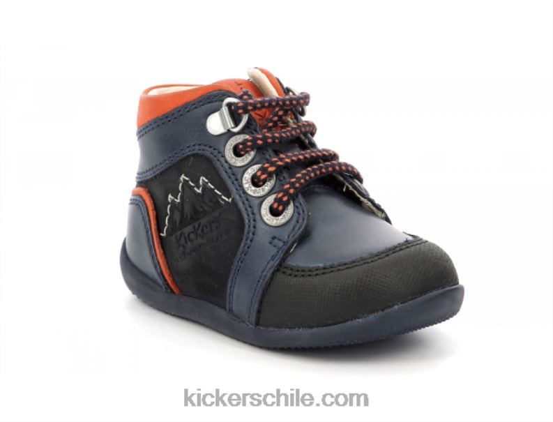 Kickers papeleras montaña azul marino naranja 4PZ0T795 niños