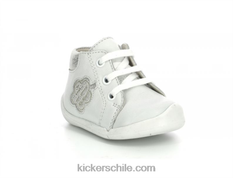 Kickers waouk blanco metalizado 4PZ0T888 niños