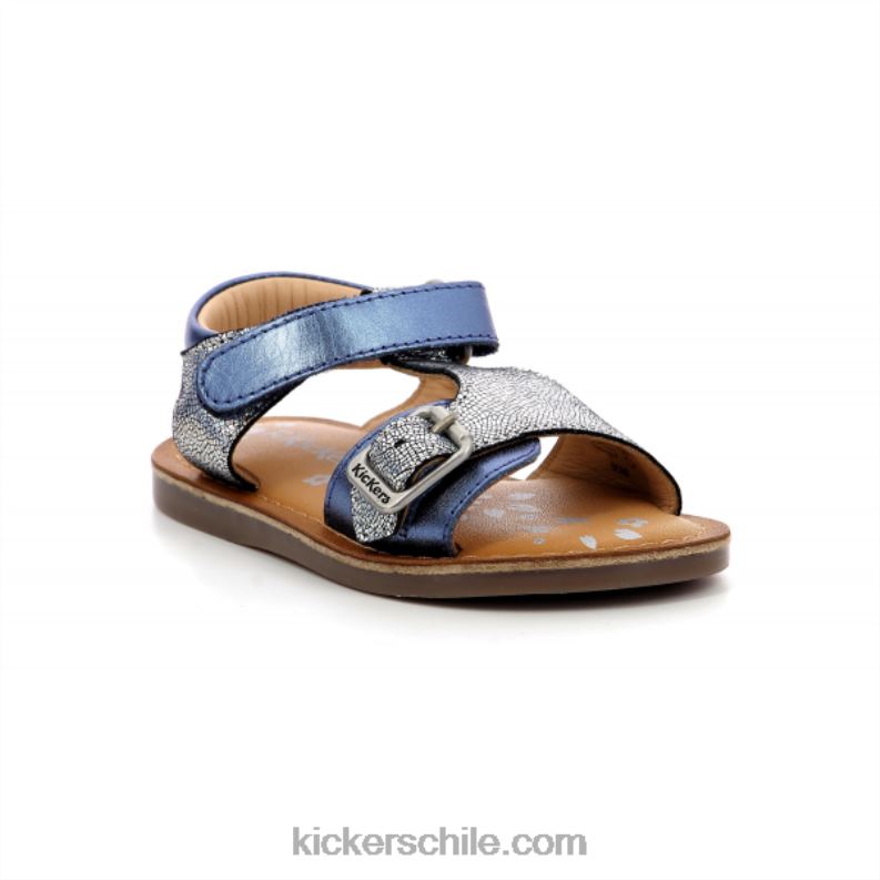 Kickers azul marino diazz metalizado 4PZ0T719 niños