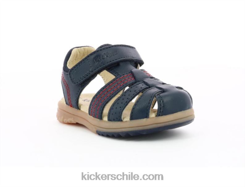 Kickers azul marino platino 4PZ0T522 niños