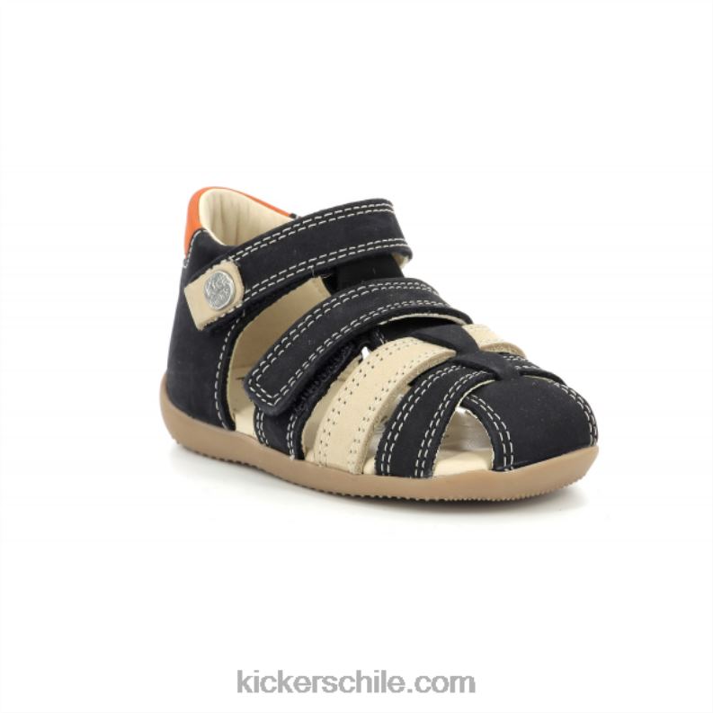 Kickers bípode azul marino beige naranja 4PZ0T650 niños