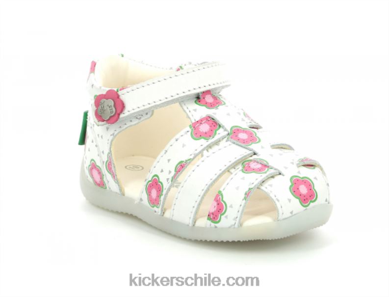 Kickers bigflo-2 flor blanca 4PZ0T403 niños