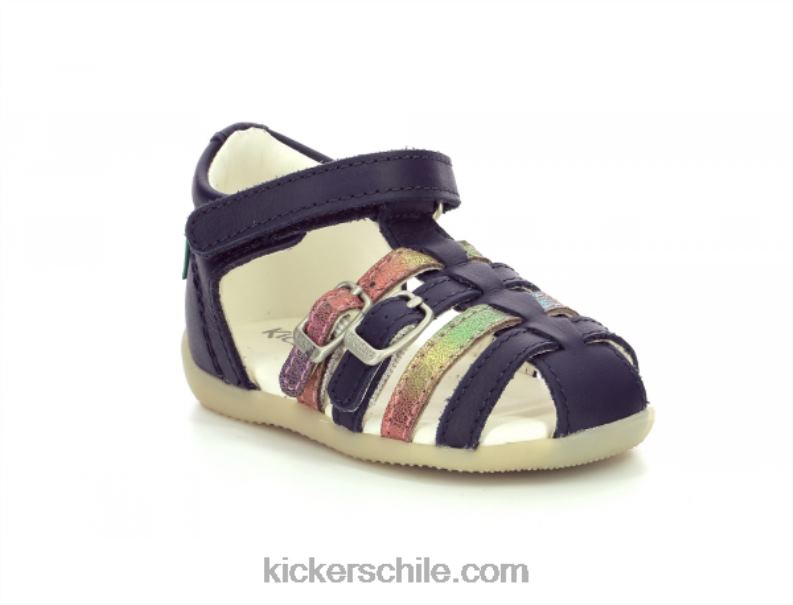 Kickers bigkro azul oscuro metalizado 4PZ0T423 niños