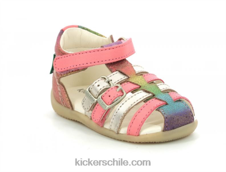 Kickers bigkro rosa metalizado 4PZ0T594 niños