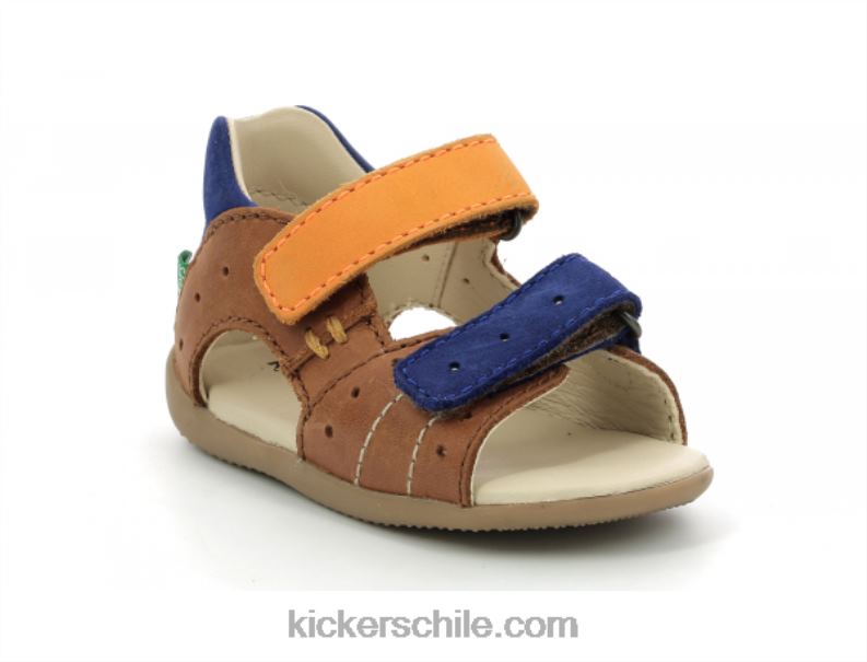 Kickers boping-2 camel naranja azul 4PZ0T720 niños