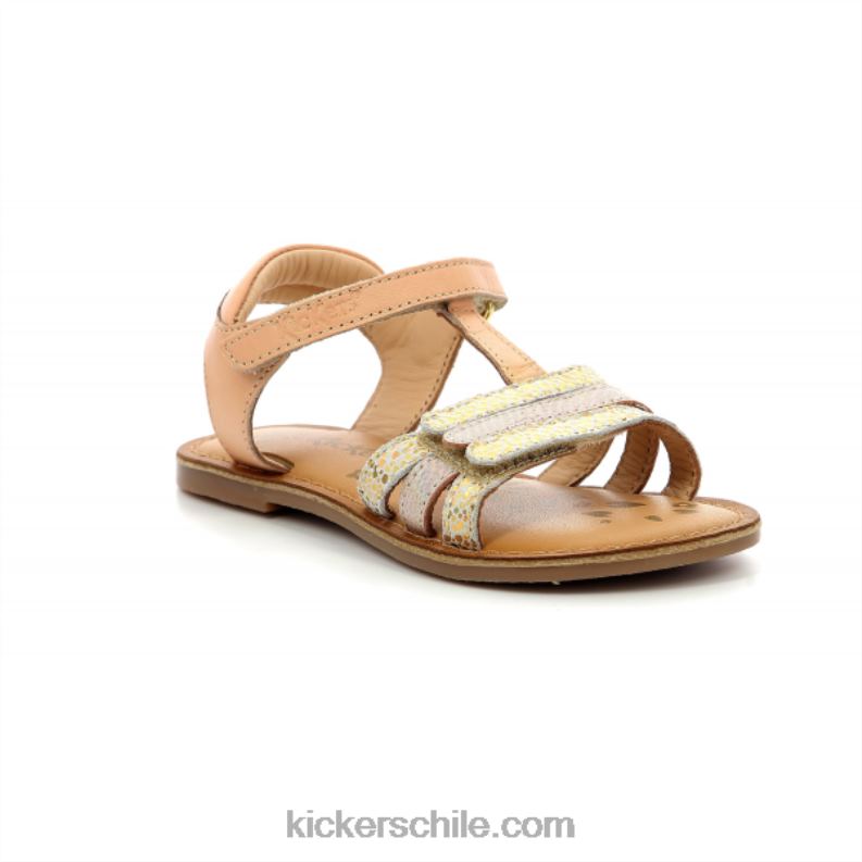 Kickers diamanto nude metalizado 4PZ0T521 niños