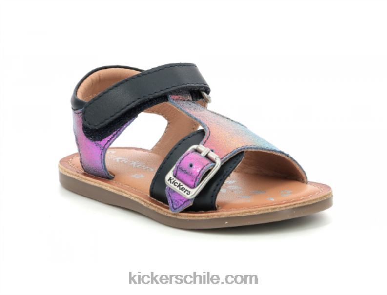 Kickers diazz azul oscuro metalizado 4PZ0T577 niños