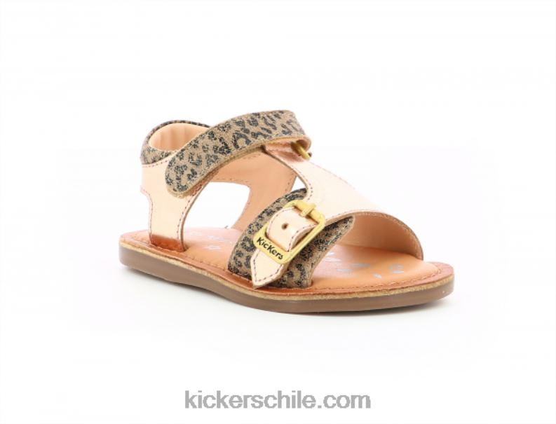 Kickers diazz beige leopardo rosa 4PZ0T601 niños