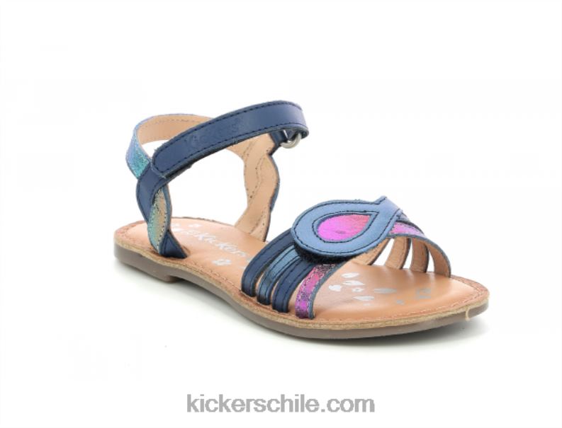 Kickers disposa azul oscuro metalizado 4PZ0T472 niños