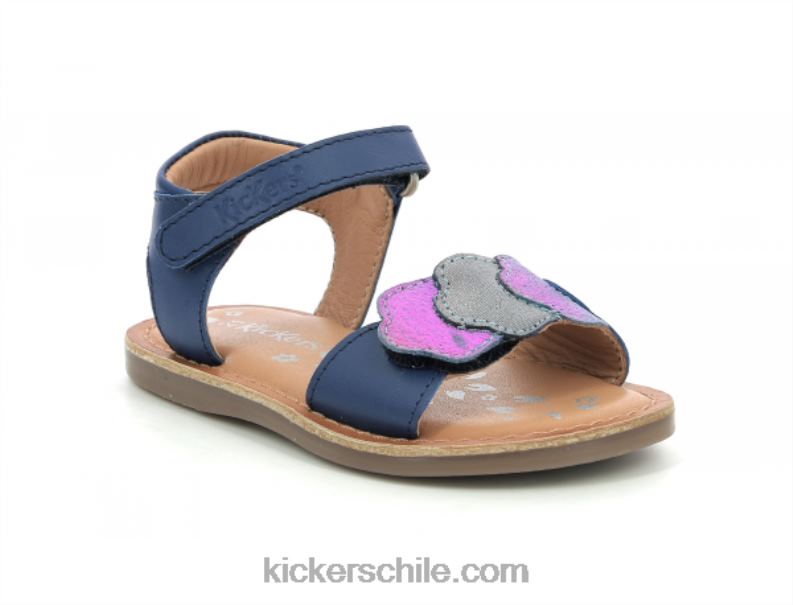 Kickers dyastar azul oscuro metalizado 4PZ0T628 niños