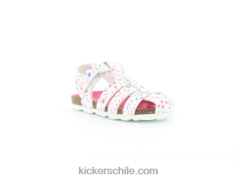 Kickers flor blanca bronceada 4PZ0T753 niños