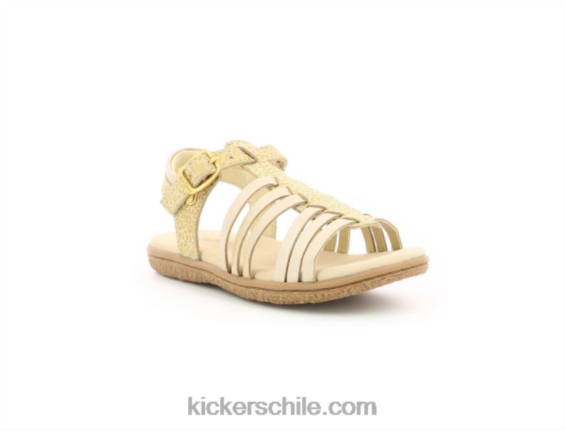 Kickers mejor leopardo dorado beige 4PZ0T736 niños