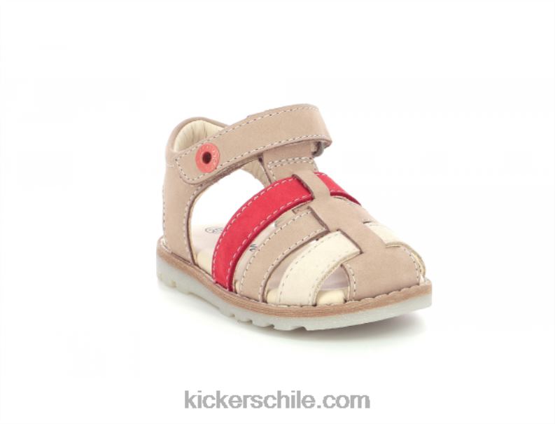 Kickers nonosti beige rojo 4PZ0T587 niños