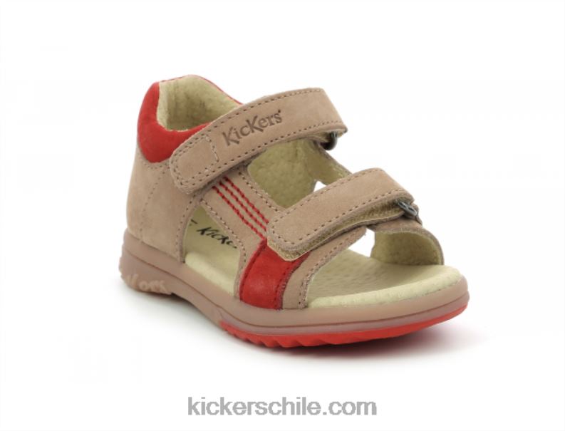 Kickers plazabi beige naranja 4PZ0T401 niños