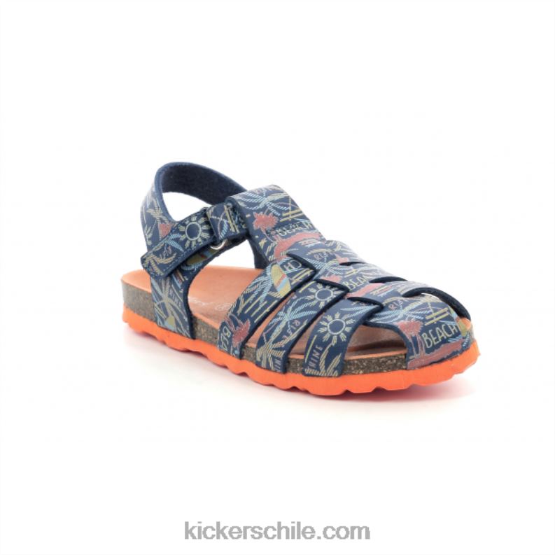 Kickers surf azul marino bronceado 4PZ0T620 niños