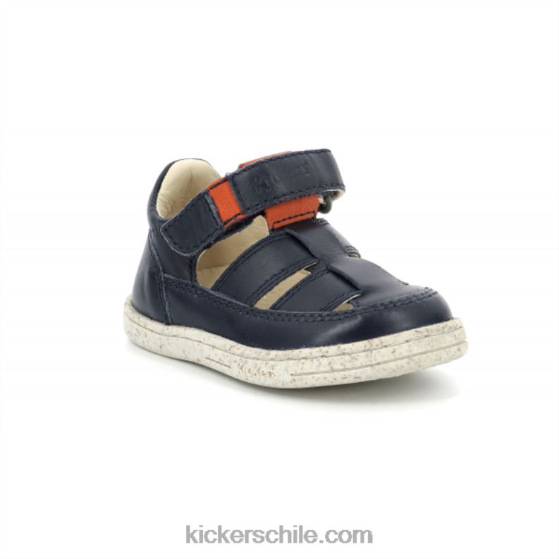 Kickers tractus azul marino naranja 4PZ0T537 niños