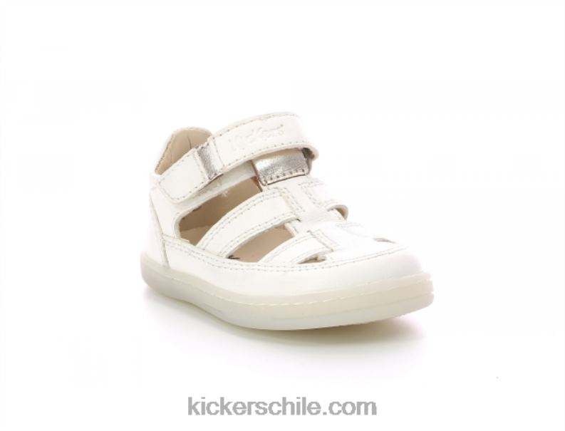 Kickers tractus blanco metalizado 4PZ0T626 niños