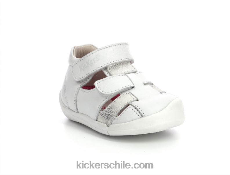 Kickers wasabou blanco metalizado 4PZ0T458 niños