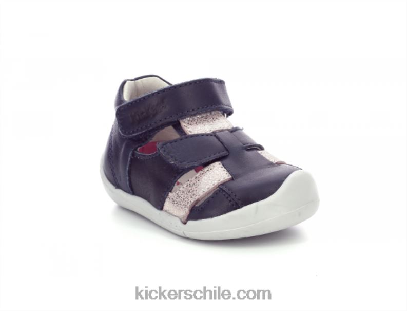 Kickers wasabou rosa marino metalizado 4PZ0T456 niños