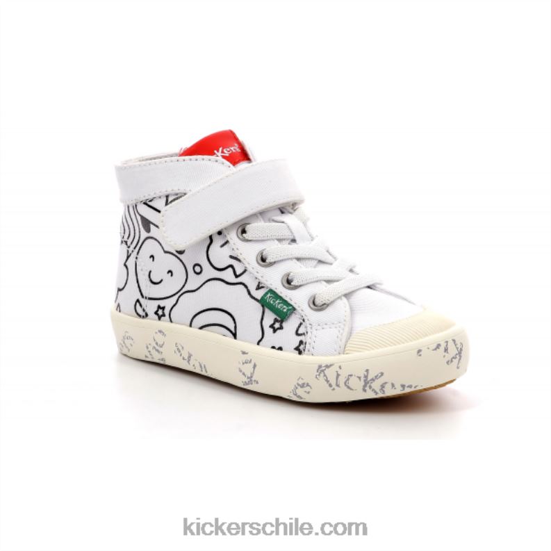 Kickers Godup blanco impreso 4PZ0T937 niños