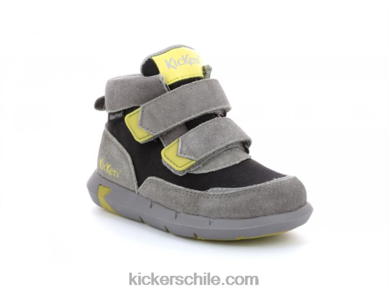 Kickers junibo gris verde 4PZ0T965 niños