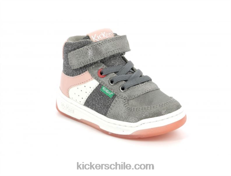 Kickers kickalien gris rosa plata 4PZ0T980 niños