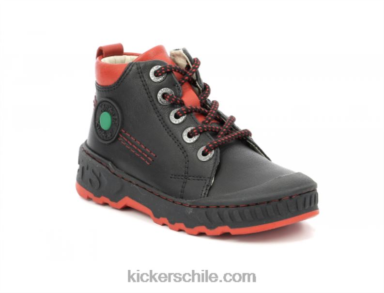 Kickers kickdundy negro rojo 4PZ0T991 niños