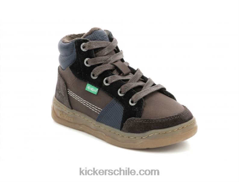 Kickers kickosta marrón oscuro azul marino 4PZ0T961 niños