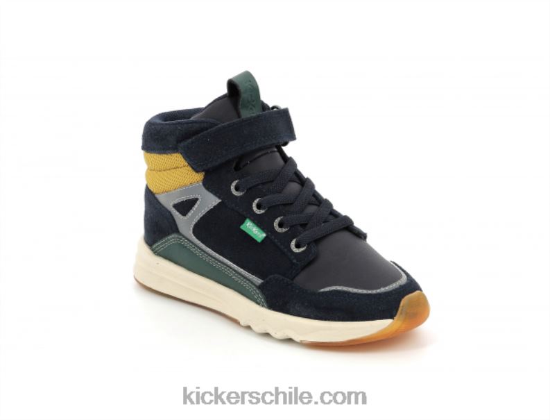 Kickers kikafar azul marino verde amarillo 4PZ0T943 niños