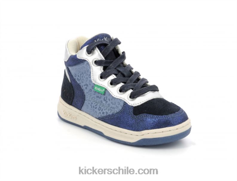 Kickers leopardo azul marino kicklax 4PZ0T945 niños