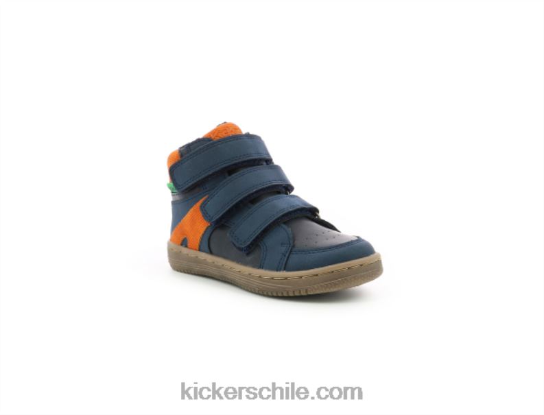 Kickers lohan azul marino naranja 4PZ0T957 niños