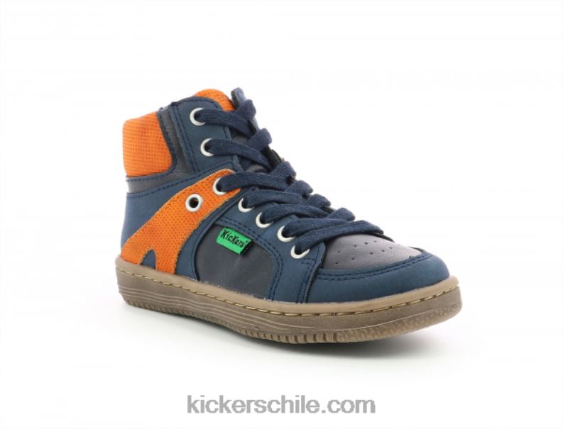 Kickers lowell azul marino naranja 4PZ0T973 niños