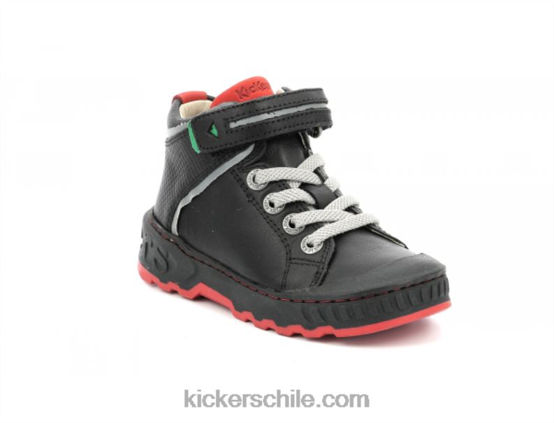 Kickers patada adolescente negro brillante 4PZ0T972 niños